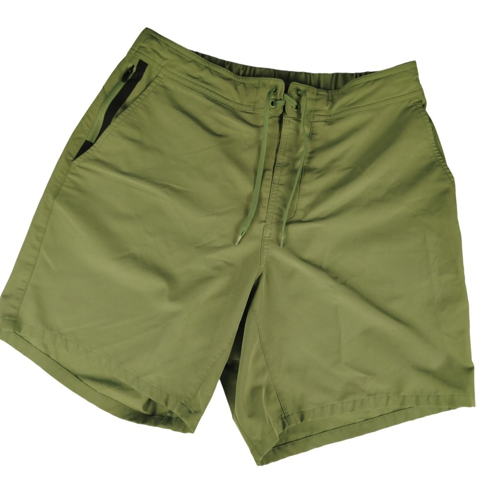 Ten Thousand Foundation Green Shorts Mens M 7" Inseam Stretch Unlined Huckeberry